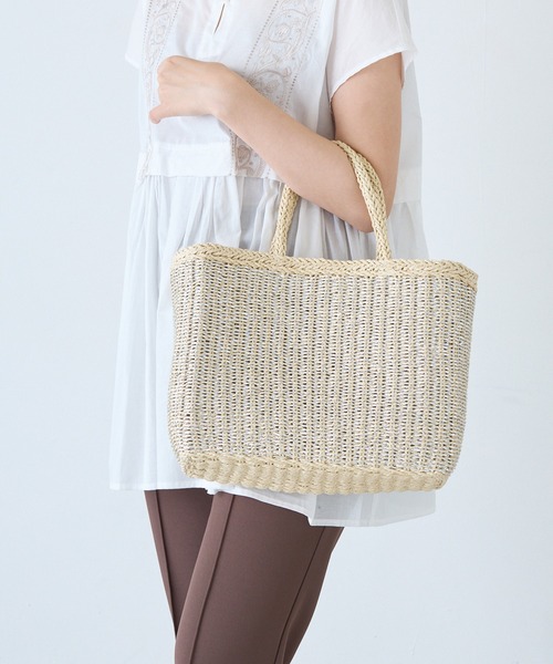 LAVEANGE（ラビアンジェ）の「ラメかごバッグ（かごバッグ・レディース・ゴールド/シルバー・F）」の5枚目の写真