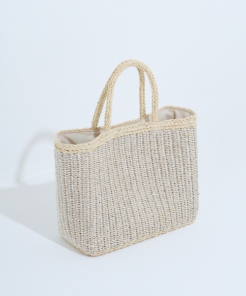 LAVEANGE（ラビアンジェ）の「ラメかごバッグ（かごバッグ・レディース・ゴールド/シルバー・F）」の7枚目の写真