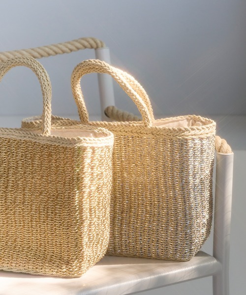 LAVEANGE（ラビアンジェ）の「ラメかごバッグ（かごバッグ・レディース・ゴールド/シルバー・F）」の15枚目の写真