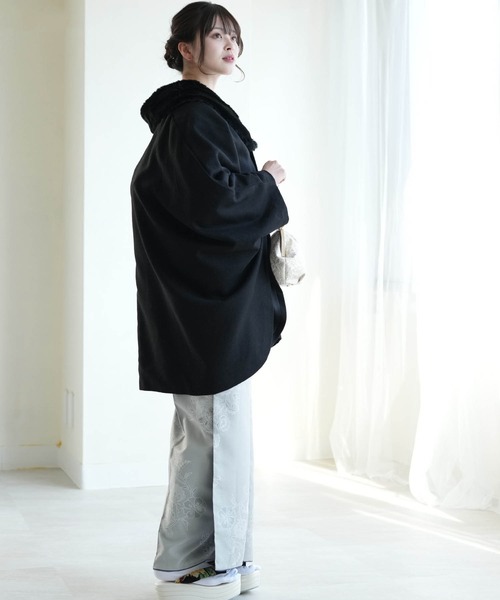utatane(ウタタネ)の「和装コート ポンチョ2wayフェイク utatane(ウタタネ)の「和装コート ポンチョ2wayフェイク