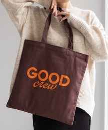 GOOD CREW ロゴプリントツイルトートバッグ