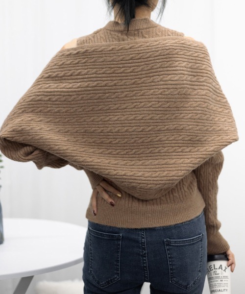 Miniministore（ミニミニストア）の「ニットカーディガン タンクトップ セット（ニット/セーター・レディース・モカ/ダークグレー/アイボリー/ブラック・フリー）」の14枚目の写真