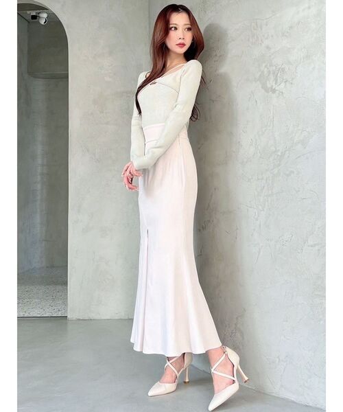 RESEXXY（リゼクシー）の「タックマーメイドスカート（スカート・レディース・イエロー/ブラック/アイボリー・FREE）」の10枚目の写真