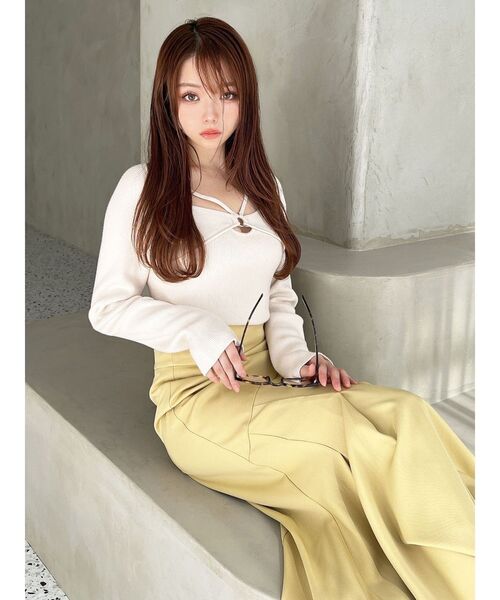 RESEXXY（リゼクシー）の「タックマーメイドスカート（スカート・レディース・イエロー/ブラック/アイボリー・FREE）」の14枚目の写真