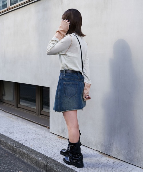CIAOPANIC(チャオパニック)の「袖切替ラメ配色リブカットソー(Tシャツ/カットソー・レディース・ブラック/アイボリー/ネイビー/ライトグリーン/ピンク・FREE)」の9枚目の写真