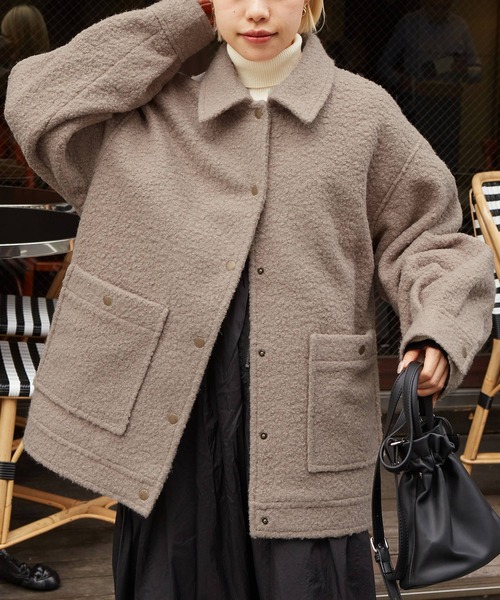 w closet（ダブルクローゼット）の「エコウールショートジャケット