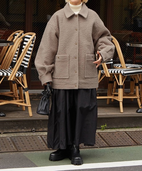 w closet（ダブルクローゼット）の「エコウールショートジャケット