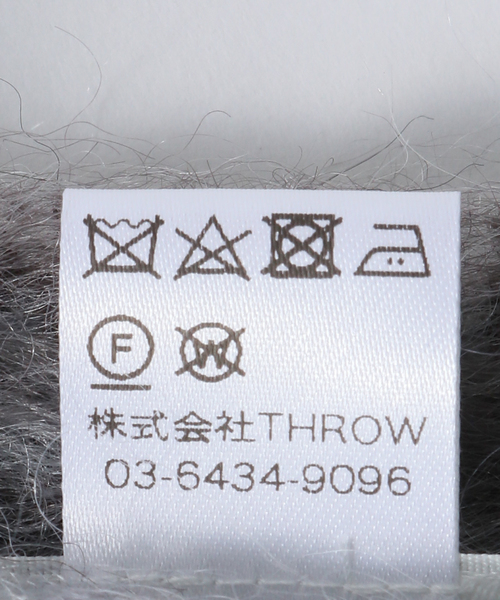 THROW（スロー）の「【THROW / スロー】Mohair Shaggy Fog Stole（マフラー・メンズ・チャコールグレー・FREE）」の3枚目の写真
