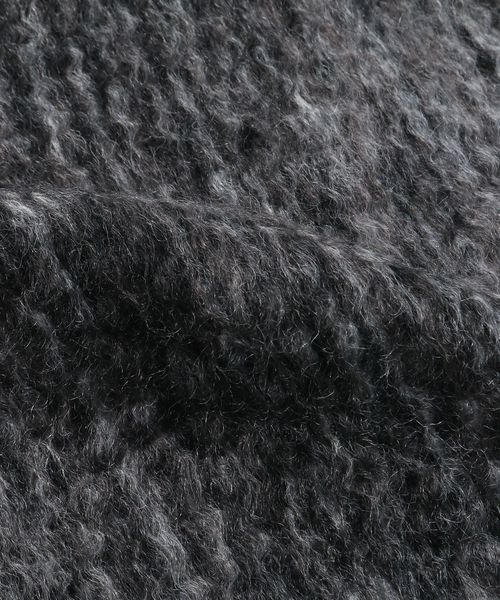 THROW（スロー）の「【THROW / スロー】Mohair Shaggy Fog Stole（マフラー・メンズ・チャコールグレー・FREE）」の4枚目の写真