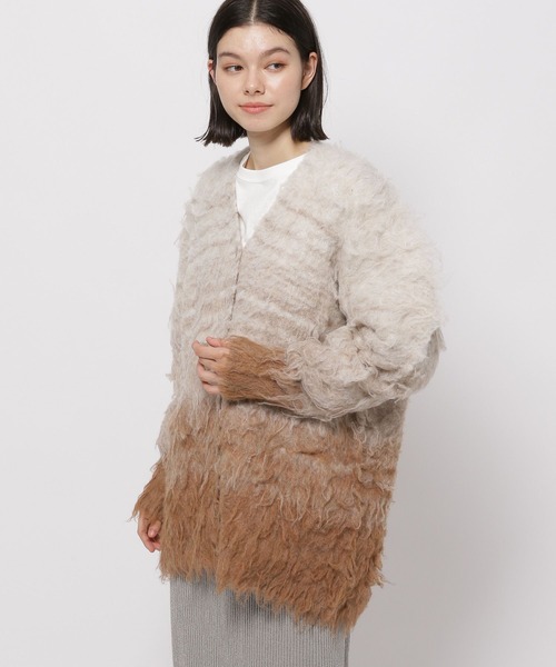 niko and...(ニコアンド)の「グラデーションボーダーカーディガン(カーディガン/ボレロ・レディース・ブルー/アイボリー/レッド・FREE)」の2枚目の写真