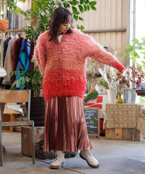 niko and...(ニコアンド)の「グラデーションボーダーカーディガン(カーディガン/ボレロ・レディース・ブルー/アイボリー/レッド・FREE)」の10枚目の写真