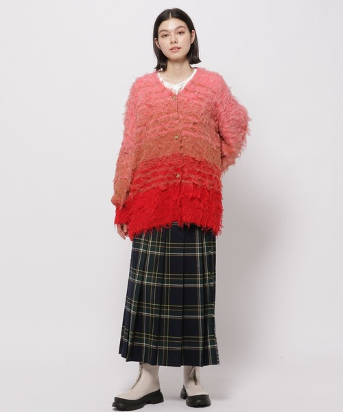 niko and...(ニコアンド)の「グラデーションボーダーカーディガン(カーディガン/ボレロ・レディース・ブルー/アイボリー/レッド・FREE)」の4枚目の写真