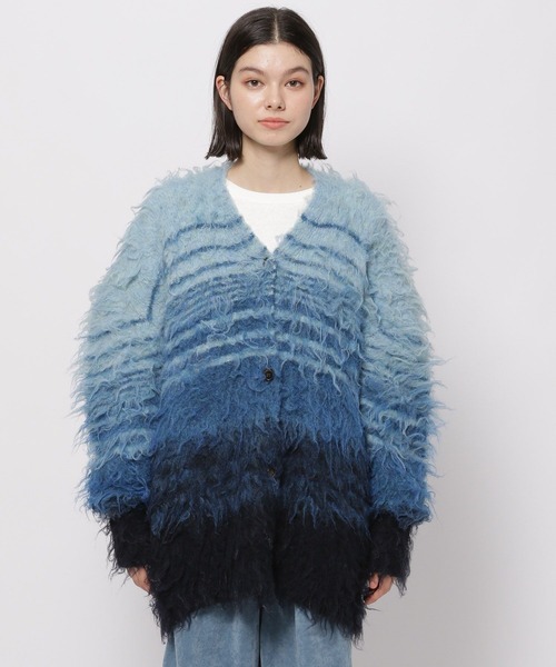 niko and...(ニコアンド)の「グラデーションボーダーカーディガン(カーディガン/ボレロ・レディース・ブルー/アイボリー/レッド・FREE)」の8枚目の写真