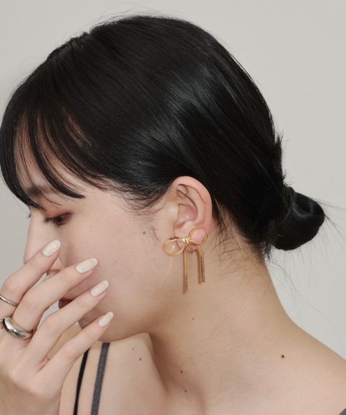 Aunt Marie's（アントマリーズ）の「リボンスネークチェーンイヤリング（イヤリング・レディース・ゴールド/シルバー・FREE）」の11枚目の写真