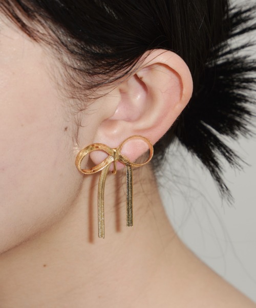 Aunt Marie's（アントマリーズ）の「リボンスネークチェーンイヤリング（イヤリング・レディース・ゴールド/シルバー・FREE）」の10枚目の写真