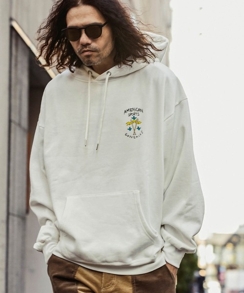 Mark Gonzales（マーク・ゴンザレス）の「【WEB・直営店限定】MARK GONZALES ARTWORK COLLECTION(マーク ゴンザレス)バックプリントプルパーカー 3type 5colors（パーカー・メンズ・ベージュ系1/ネイビー系1/グレー系2/ネイビー系2/ブラック系3/グレー系1/ネイビー系3/ホワイト系1/グレー系3/ホワイト系2/ホワイト系3/ブラック系2/ブラック系1/ベージュ系2/ベージュ系3・L/XL/M）」の17枚目の写真