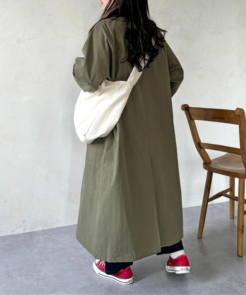 CPCM（シーピーシーエム）の「襟配色ステンカラーコート（ステンカラーコート・メンズ・ブラック/カーキ/ベージュ・MEDIUM/LARGE）」の19枚目の写真