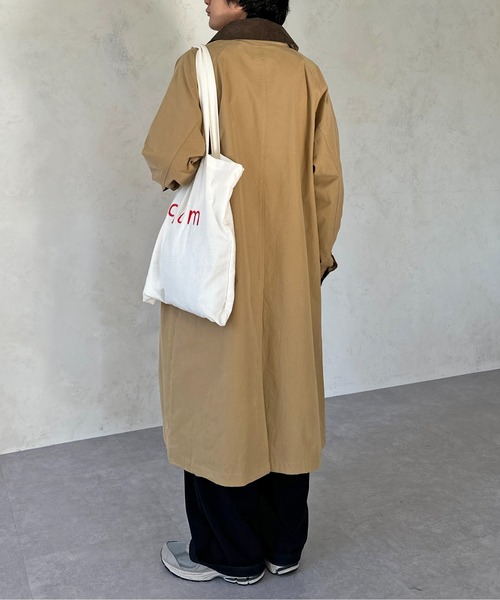 CPCM（シーピーシーエム）の「襟配色ステンカラーコート（ステンカラーコート・メンズ・ブラック/カーキ/ベージュ・MEDIUM/LARGE）」の9枚目の写真
