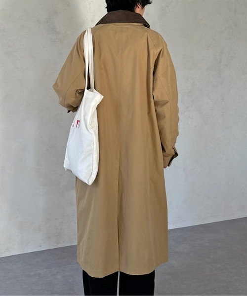 CPCM（シーピーシーエム）の「襟配色ステンカラーコート（ステンカラーコート・メンズ・ブラック/カーキ/ベージュ・MEDIUM/LARGE）」の10枚目の写真