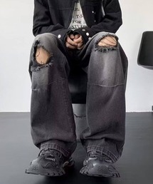 MGV（エムジーヴィー）の「切り替えダメージデニム（デニムパンツ・メンズ）」