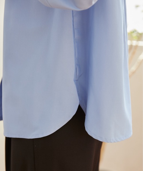 ANGIE（アンジー）の「2WAYフリルスタンドカラーブラウス / オフィスカジュアル / 通勤 / 春服（シャツ/ブラウス・レディース・ブラック/ネイビー/オフホワイト/サックスブルー/ブルー系その他・FREE）」の7枚目の写真