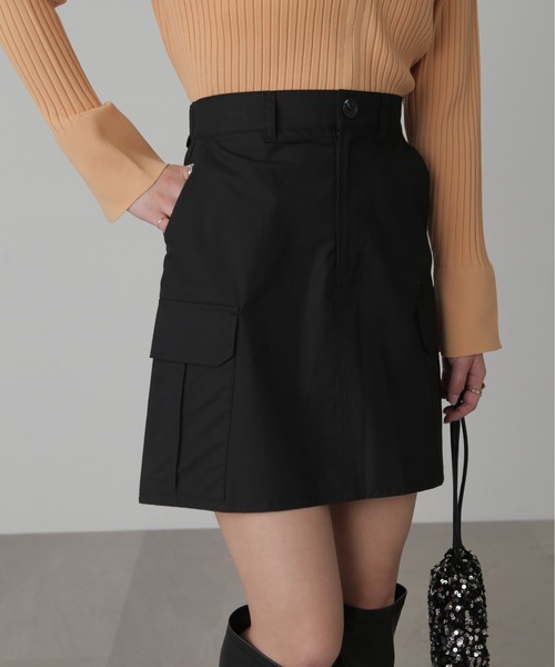 FREE'S MART(フリーズマート)の「◆ナイロンカーゴミニスカート(スカート・レディース・ブラック/カーキ/ホワイト・SMALL/MEDIUM)」の5枚目の写真