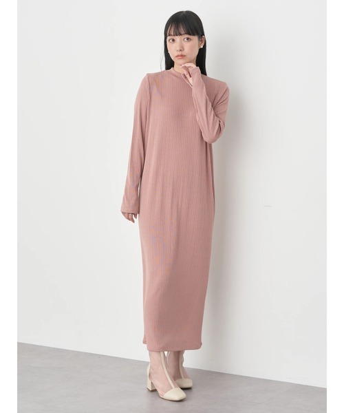 earth music&ecology（アースミュージックアンドエコロジー）の「SET2点リブワンピース+チュールビスチェ（ワンピース・レディース・ブラック/ピンク系その他2・FREE）」の19枚目の写真