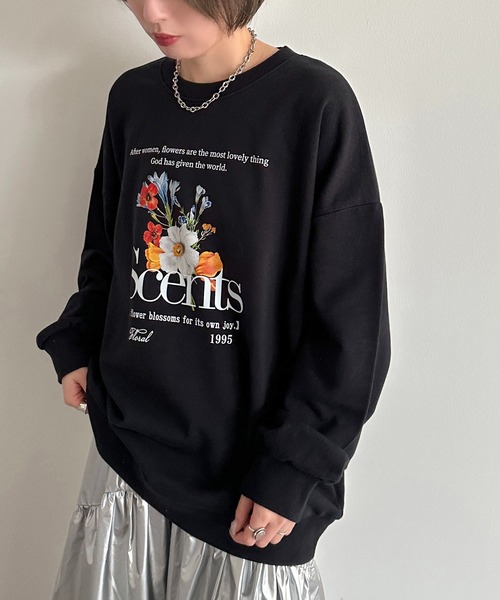 apres jour mignon（アプレジュールミニョン）の「アソートスウェット【ZOZOTOWN限定アイテム】（スウェット・レディース・ブラック/オフホワイト/ブラック系その他/ナチュラル/ブルー/ホワイト系その他・フリー/X-LARGE）」の5枚目の写真