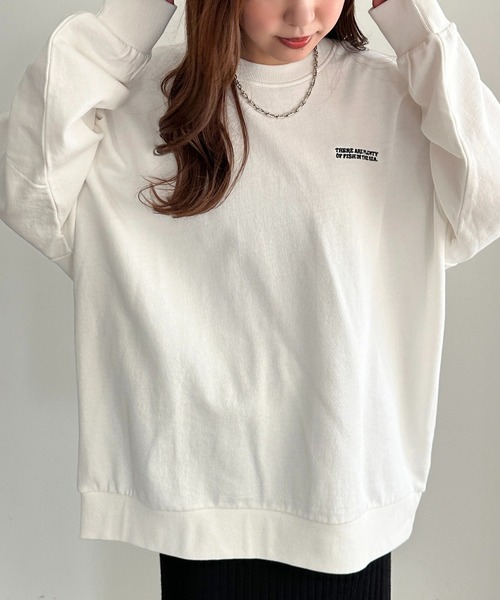 apres jour mignon（アプレジュールミニョン）の「アソートスウェット【ZOZOTOWN限定アイテム】（スウェット・レディース・ブラック/オフホワイト/ブラック系その他/ナチュラル/ブルー/ホワイト系その他・フリー/X-LARGE）」の8枚目の写真