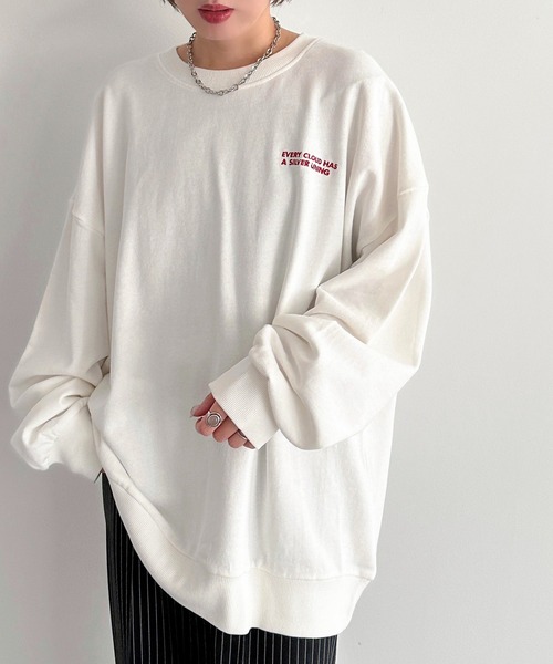 apres jour mignon（アプレジュールミニョン）の「アソートスウェット【ZOZOTOWN限定アイテム】（スウェット・レディース・ブラック/オフホワイト/ブラック系その他/ナチュラル/ブルー/ホワイト系その他・フリー/X-LARGE）」の13枚目の写真