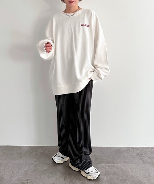 apres jour mignon（アプレジュールミニョン）の「アソートスウェット【ZOZOTOWN限定アイテム】（スウェット・レディース・ブラック/オフホワイト/ブラック系その他/ナチュラル/ブルー/ホワイト系その他・フリー/X-LARGE）」の18枚目の写真