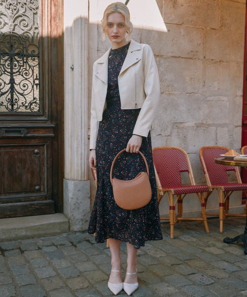 EIMY ISTOIRE（エイミーイストワール）の「フェイクレザーレースアップライダース（ライダースジャケット・レディース・ブラック/ホワイト・S/M）」の16枚目の写真