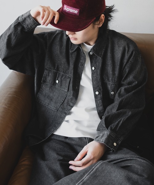 kutir(クティール)の「【M,L2サイズ展開】ダブルポケットデニムシャツ(シャツ/ブラウス・レディース・ライトインディゴブルー/ブラック/ライトブルー・MEDIUM/LARGE)」の14枚目の写真