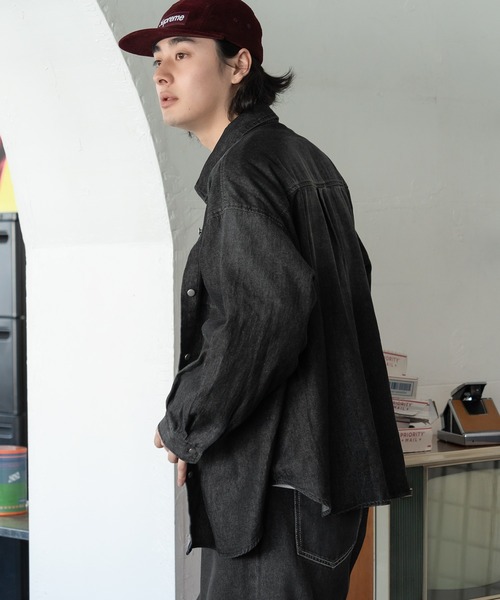 kutir(クティール)の「【M,L2サイズ展開】ダブルポケットデニムシャツ(シャツ/ブラウス・レディース・ライトインディゴブルー/ブラック/ライトブルー・MEDIUM/LARGE)」の16枚目の写真