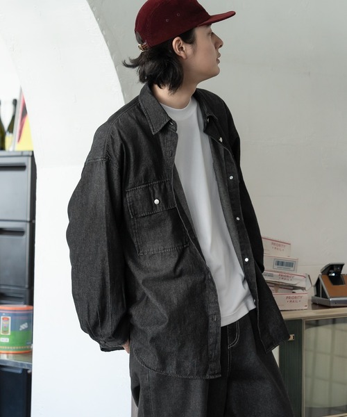 kutir(クティール)の「【M,L2サイズ展開】ダブルポケットデニムシャツ(シャツ/ブラウス・レディース・ライトインディゴブルー/ブラック/ライトブルー・MEDIUM/LARGE)」の15枚目の写真