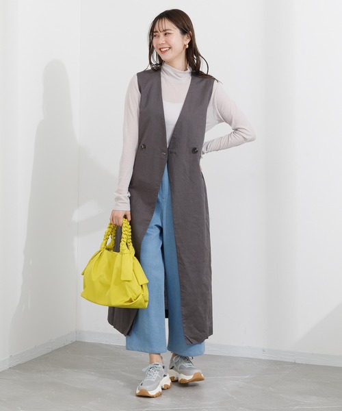 KATHARINE ROSS（キャサリンロス）の「【KATHARINE ROSS】タックナイロンバッグ（トートバッグ・レディース・イエロー/ミント/グレイッシュベージュ・MEDIUM）」の20枚目の写真