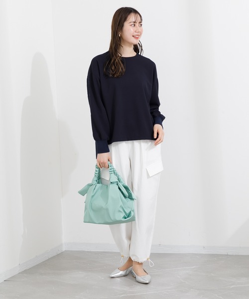 KATHARINE ROSS（キャサリンロス）の「【KATHARINE ROSS】タックナイロンバッグ（トートバッグ・レディース・イエロー/ミント/グレイッシュベージュ・MEDIUM）」の10枚目の写真