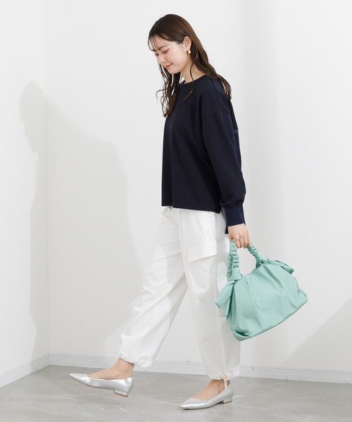 KATHARINE ROSS（キャサリンロス）の「【KATHARINE ROSS】タックナイロンバッグ（トートバッグ・レディース・イエロー/ミント/グレイッシュベージュ・MEDIUM）」の13枚目の写真