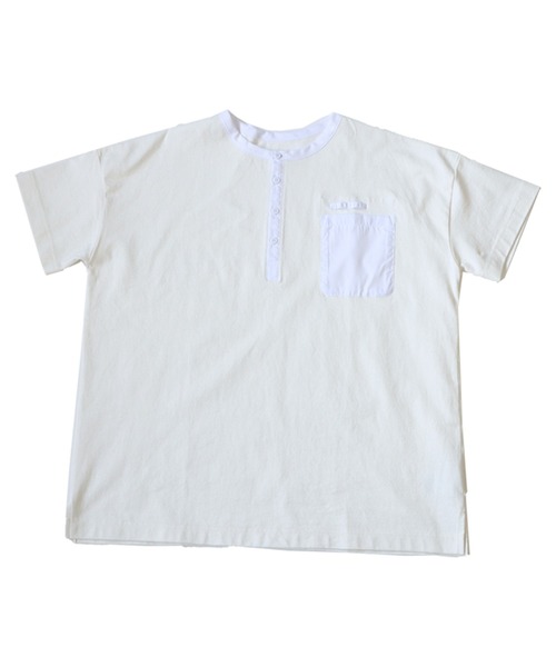 antiqua(アンティカ)の「バスクヘンリーTシャツ(Tシャツ/カットソー・レディース・カーキ/ブラック/ホワイト・FREE)」の21枚目の写真