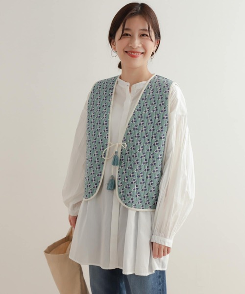 archi アーキ 2024 ハンドメイド キルティング ベスト ベージュ archi アーキ 2024 ハンドメイド キルティング ベスト ベージュ