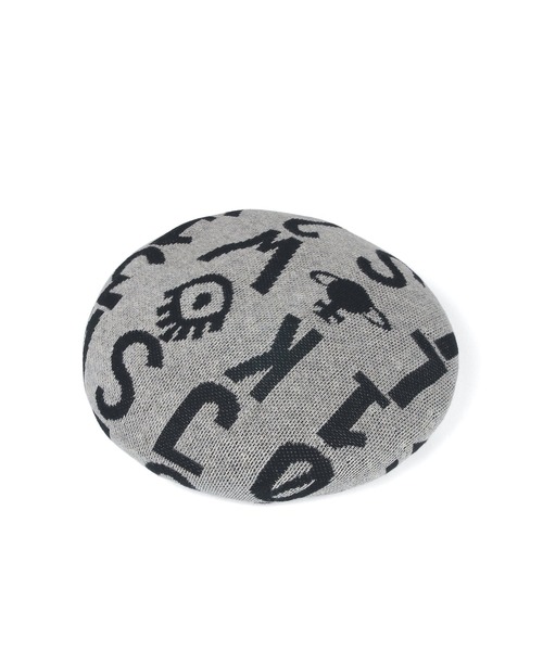 Vivienne Westwood ACCESSORIES(ヴィヴィアンウエストウッドアクセサリー)の「"POSTCODES" サーモベレー【149153 39L】(ハンチング/ベレー帽・レディース・ブラウン系その他/グレー/ブルー・FREE)」の4枚目の写真