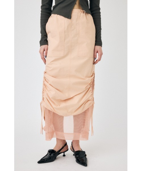 MOUSSY(マウジー)の「MESH LAYERED カーゴスカート(スカート・レディース・ライトグレー/ブラック/ライトピンク・1/2)」の1枚目の写真