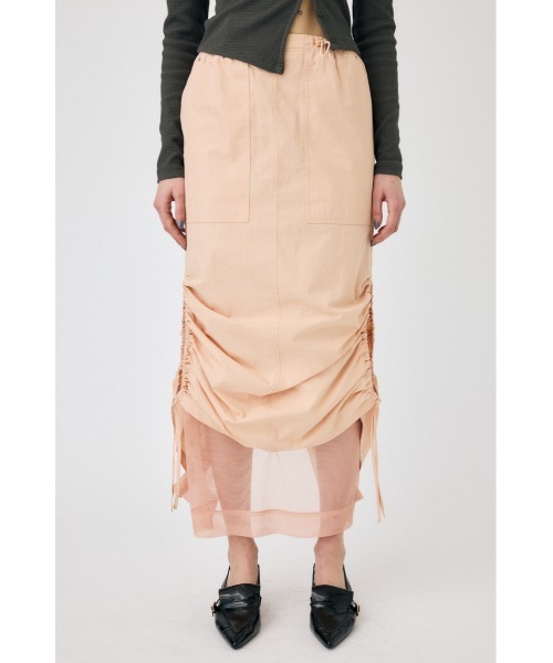MOUSSY(マウジー)の「MESH LAYERED カーゴスカート(スカート・レディース・ライトグレー/ブラック/ライトピンク・1/2)」の9枚目の写真