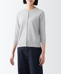 無印良品（ムジルシリョウヒン）の「婦人　ＵＶカット強撚七分袖クルーネックカーディガン（カーディガン/ボレロ・レディース）」