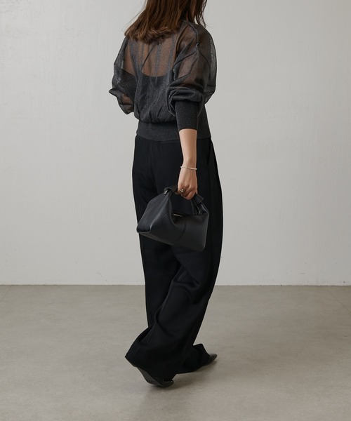 Lui's（ルイス）の「シアーVネックカーディガン（カーディガン/ボレロ・レディース・ホワイト/グリーン/ブラック・FREE）」の19枚目の写真