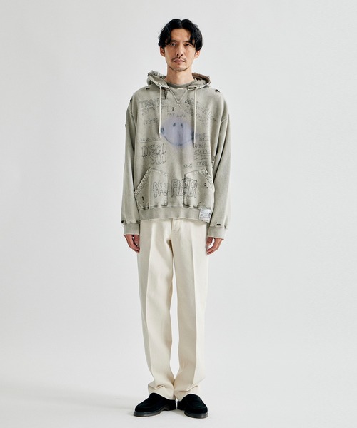 ミハラヤスヒロ トレーナー スウェット Bleached Hoodie ミハラヤスヒロ トレーナー スウェット Bleached Hoodie メゾン ミハラ