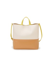 【TOPKAPI COULEUR】 バイカラー ショルダー付き A4 トートバッグ