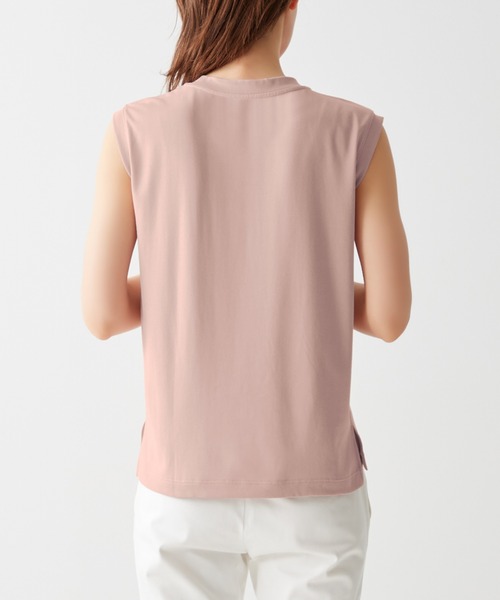 GUNZE（グンゼ）の「KIREILABO/キレイラボ ノースリーブ クイックドライ＆UVカット（Tシャツ/カットソー・レディース・ブラック/ピンク系その他/オフホワイト/ブラウン/モスグリーン/オリーブ/ライトブルー・MEDIUM/LARGE/X-LARGE）」の12枚目の写真