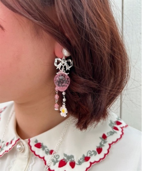 【１着でも送料無料】 セール】ストロベリーイヤリング（イヤリング）｜axes femme アクセサリー