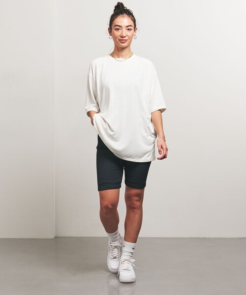 TO UNITED ARROWS(トゥーユナイテッドアローズ)の「<TO UNITED ARROWS>UPDRIFT Tシャツ(Tシャツ/カットソー・レディース・ライトピンク/ブラック/オフホワイト・FREE)」の1枚目の写真